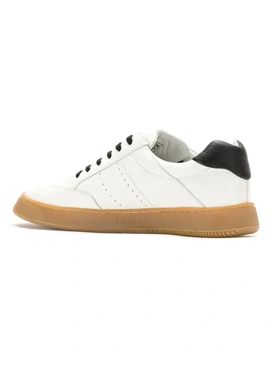 Shop Osklen Leather Panelled Sneakers In White