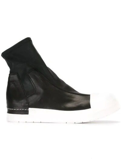 Shop Cinzia Araia Elasticated Hi-top Sneakers - Black
