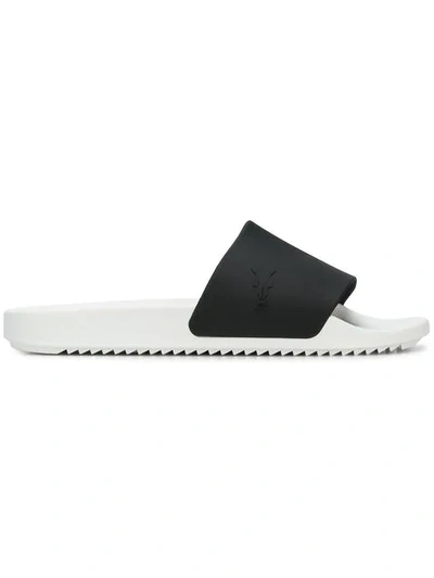 Shop Rick Owens Drkshdw Contrast Strap Sliders In White