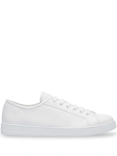 Shop Prada Monochrome Low-top Sneakers In White