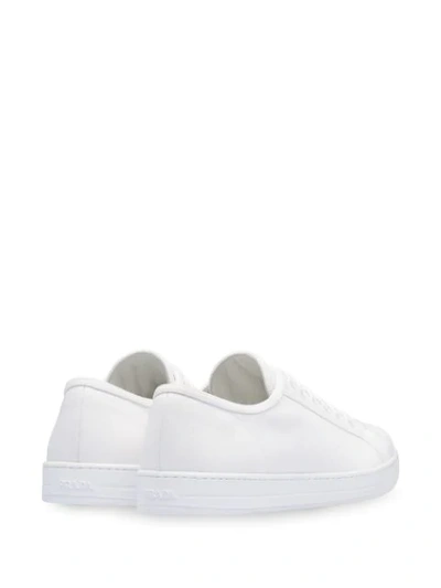 Shop Prada Monochrome Low-top Sneakers In White