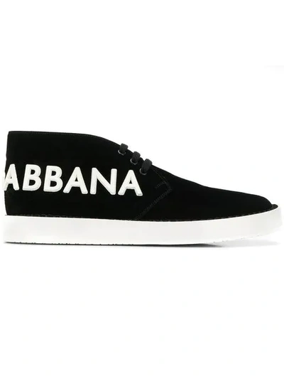 Shop Dolce & Gabbana Logo Derby Shoes In Black