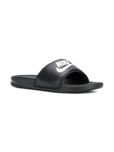 Shop Nike Benassi Slides In Black