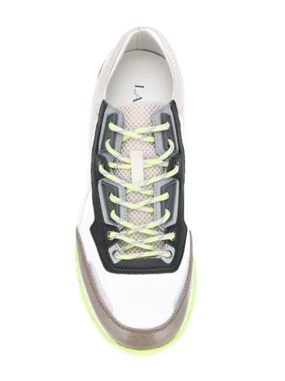 Shop Lanvin Classic Lace-up Sneakers In Neutrals