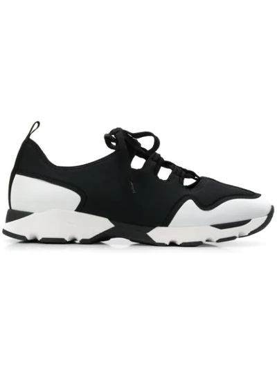 Shop Marni Cut-out Detail Sneakers In Black