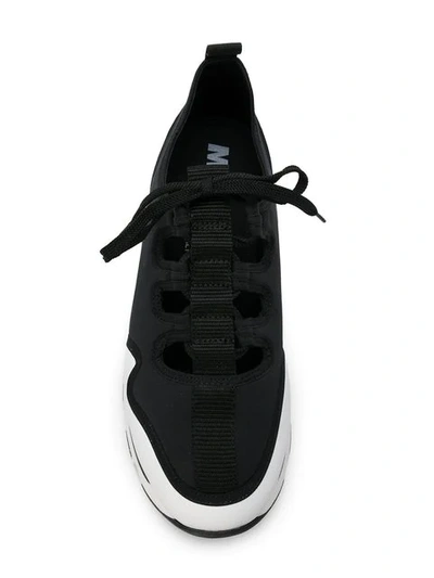 MARNI 镂空细节运动鞋 - 黑色