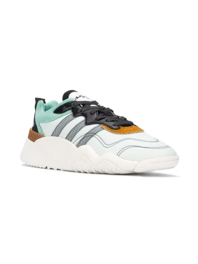 Shop Adidas Originals By Alexander Wang Side Striped Lace-up Sneakers In Green