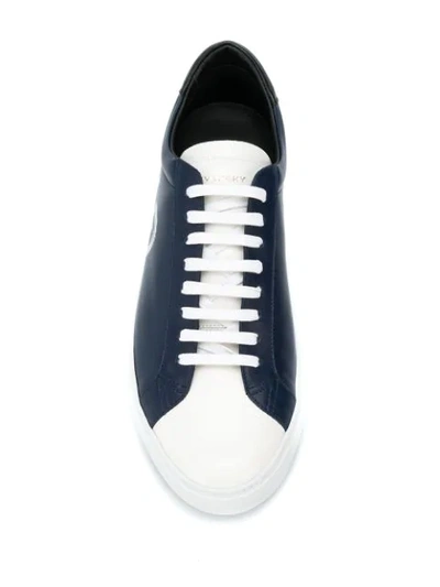 Shop Givenchy Logo Print Sneakers In Blue