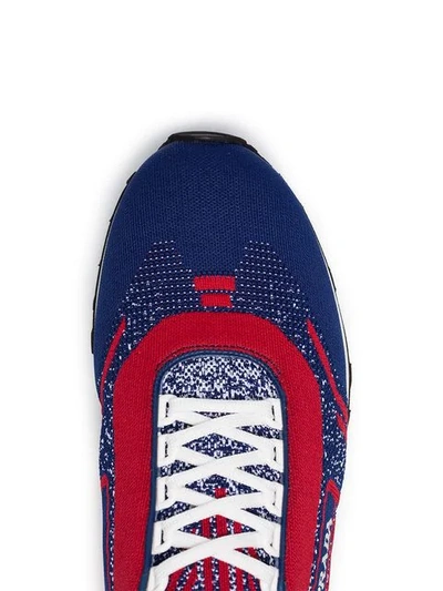 Shop Prada Gestrickte 'milano 70' Sneakers In Blue ,red