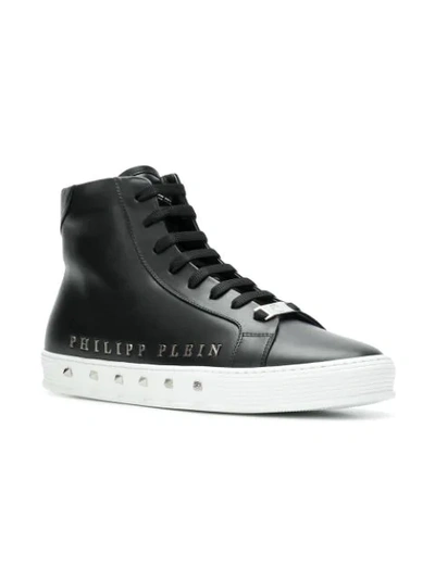 Shop Philipp Plein Hi-top Sneakers In Black