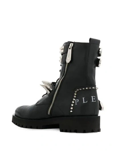Shop Philipp Plein Studded Ankle Boots In Black