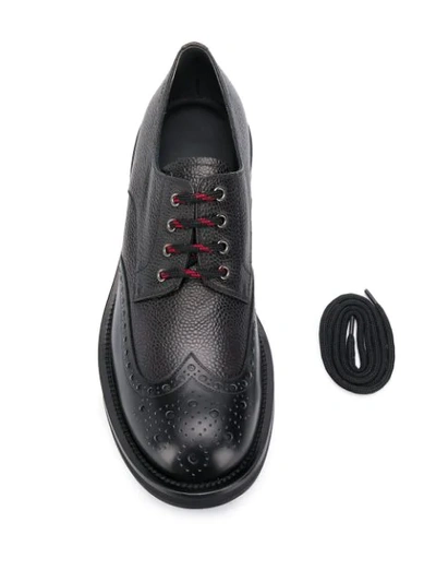 ALEXANDER MCQUEEN CHUNKY LACE-UP BROGUES - 黑色