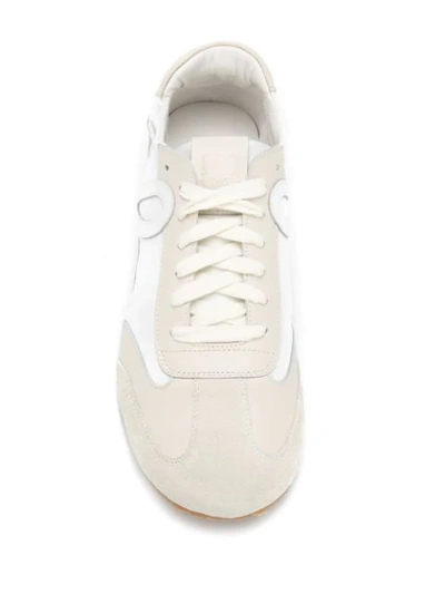 Shop Loewe Logo Low-top Sneakers In White