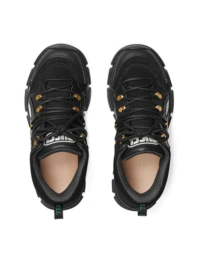 Shop Gucci Flashtrek Sneakers In Black