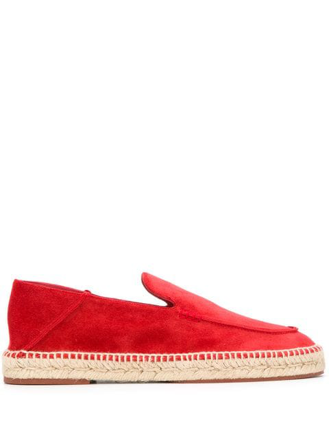 red suede espadrilles