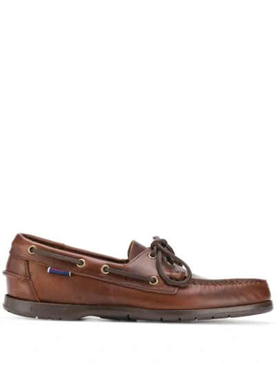Sebago Schooner Shoe - Brown Fgl Waxy Leather In Brown