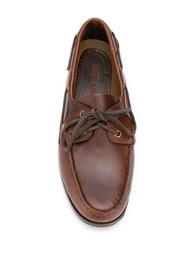 Sebago Schooner Shoe - Brown Fgl Waxy Leather In Brown