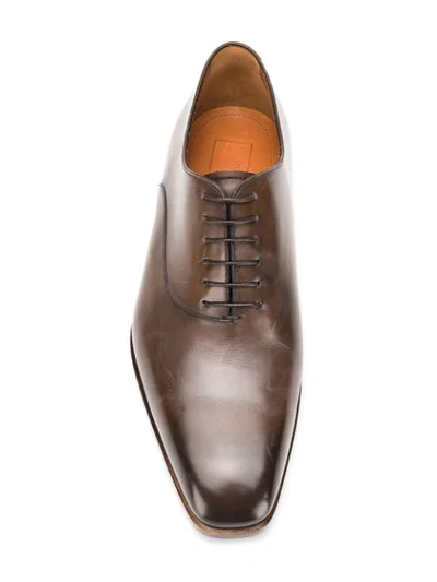 Shop Ermenegildo Zegna Oxford Shoes In Brown