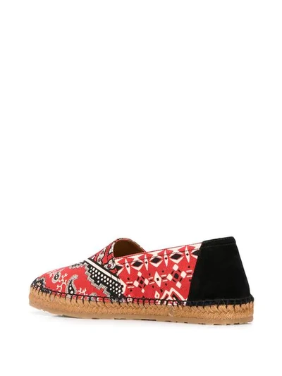 Shop Etro Paisley Print Espadrilles In Red