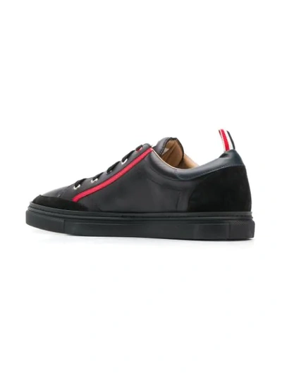 Shop Thom Browne Calfskin Rubber Cupsole Sneaker In Black