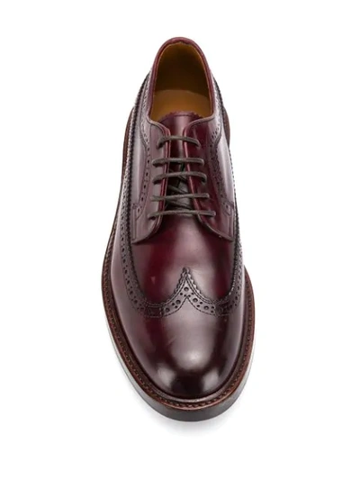 Shop Brunello Cucinelli Longwing Brogues In C6556