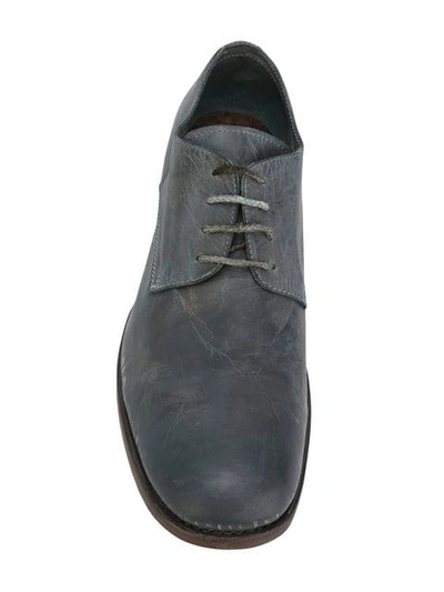 Shop A Diciannoveventitre Distressed Derby Shoes In Grey