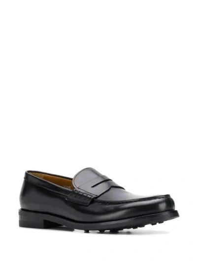 Shop Doucal's Low-heel Loafers In Black