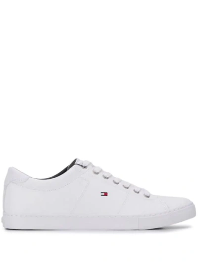 Tommy Hilfiger Low Lace-up Sneakers In White