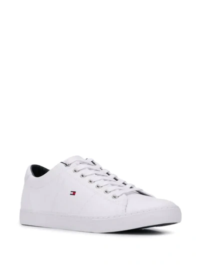 Tommy Hilfiger Low Lace-up Sneakers In White