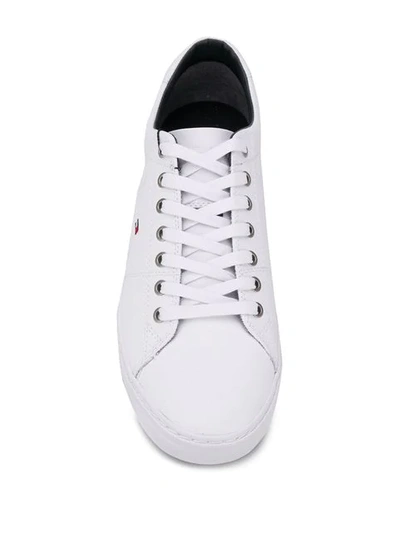 Tommy Hilfiger Low Lace-up Sneakers In White