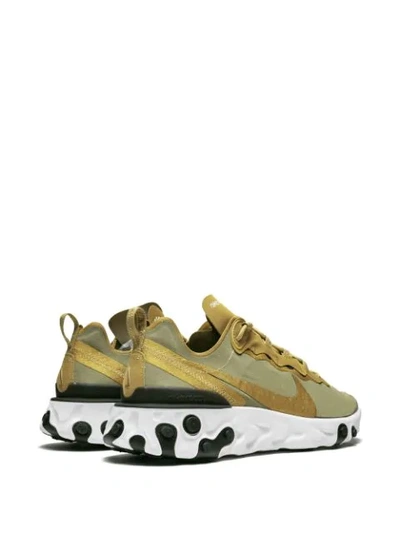 Shop Nike React Element 55 Sneakers In Gold