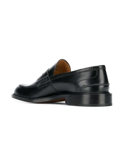 Shop Tricker's Classic Loafers In Black