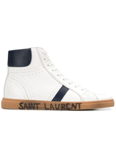 Shop Saint Laurent Joe Hi-tops In White