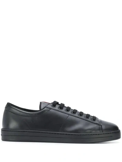 Shop Prada Low-top Logo Detail Sneakers In Black