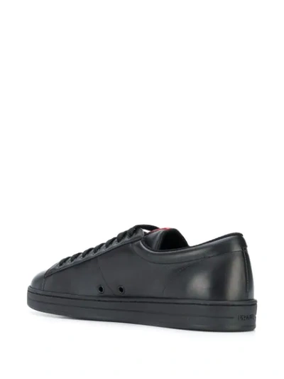 Shop Prada Low-top Logo Detail Sneakers In Black