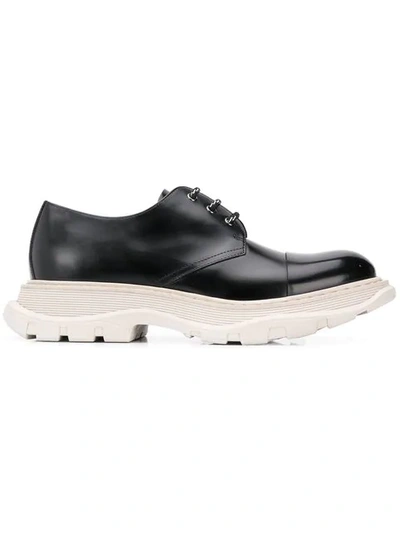 ALEXANDER MCQUEEN CHUNKY SOLE DERBY SHOES - 黑色