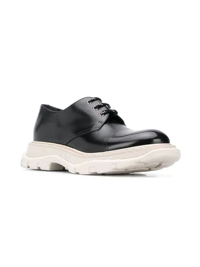 ALEXANDER MCQUEEN CHUNKY SOLE DERBY SHOES - 黑色