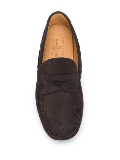 Shop Car Shoe Smooth-texture Loafers In Brown