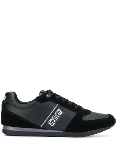 Shop Versace Jeans Couture Logo Sneakers In 899