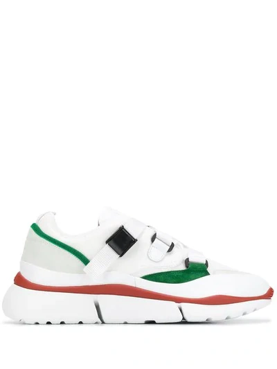 CHLOÉ SONNIE MID-TOP SNEAKERS - 白色