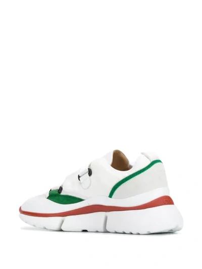 CHLOÉ SONNIE MID-TOP SNEAKERS - 白色