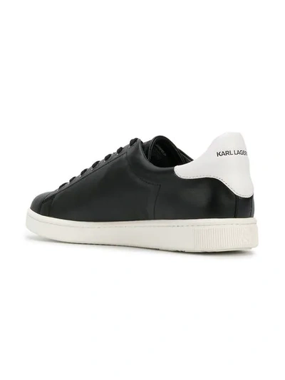 Shop Karl Lagerfeld Kourt Karl Ikonik Sneakers In Black
