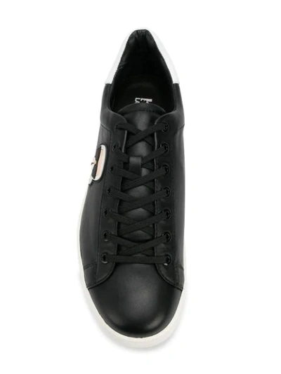 Shop Karl Lagerfeld Kourt Karl Ikonik Sneakers In Black