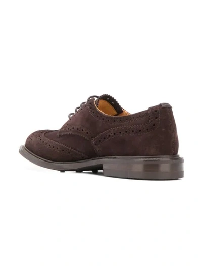 Shop Tricker's Classic Derby Shoes In Brown