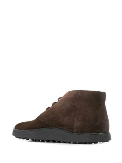 Shop Tod's Lace-up Desert Boots In Brown