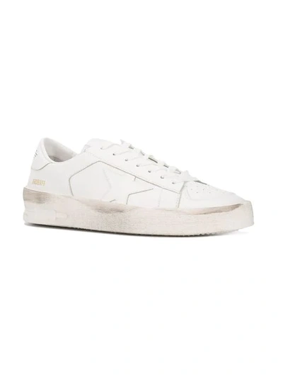 Shop Golden Goose Panel Lace-up Sneakers In White