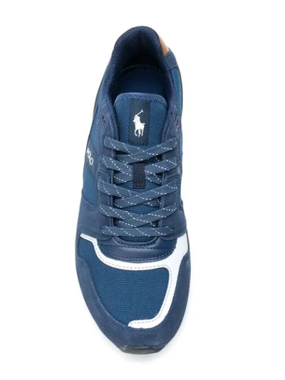 Shop Polo Ralph Lauren Train100 Sneakers In Blue