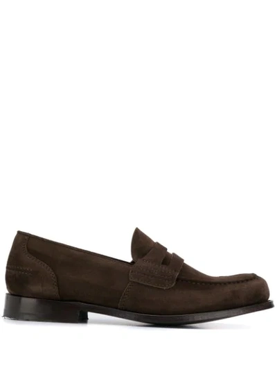 Church's Pembrey Suede Penny Loafer In Brown
