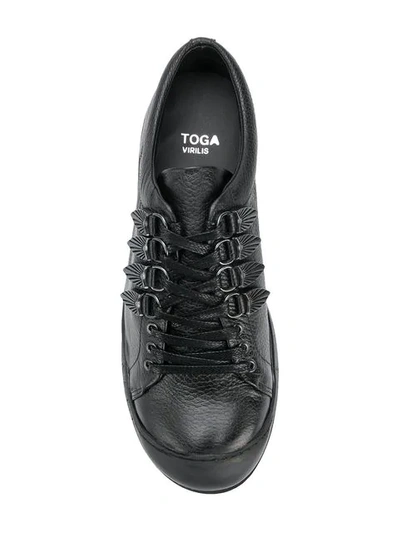 Shop Toga Virilis Embellished Oxford Shoes In Black