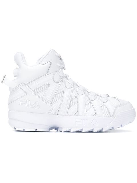 chunky white fila sneakers